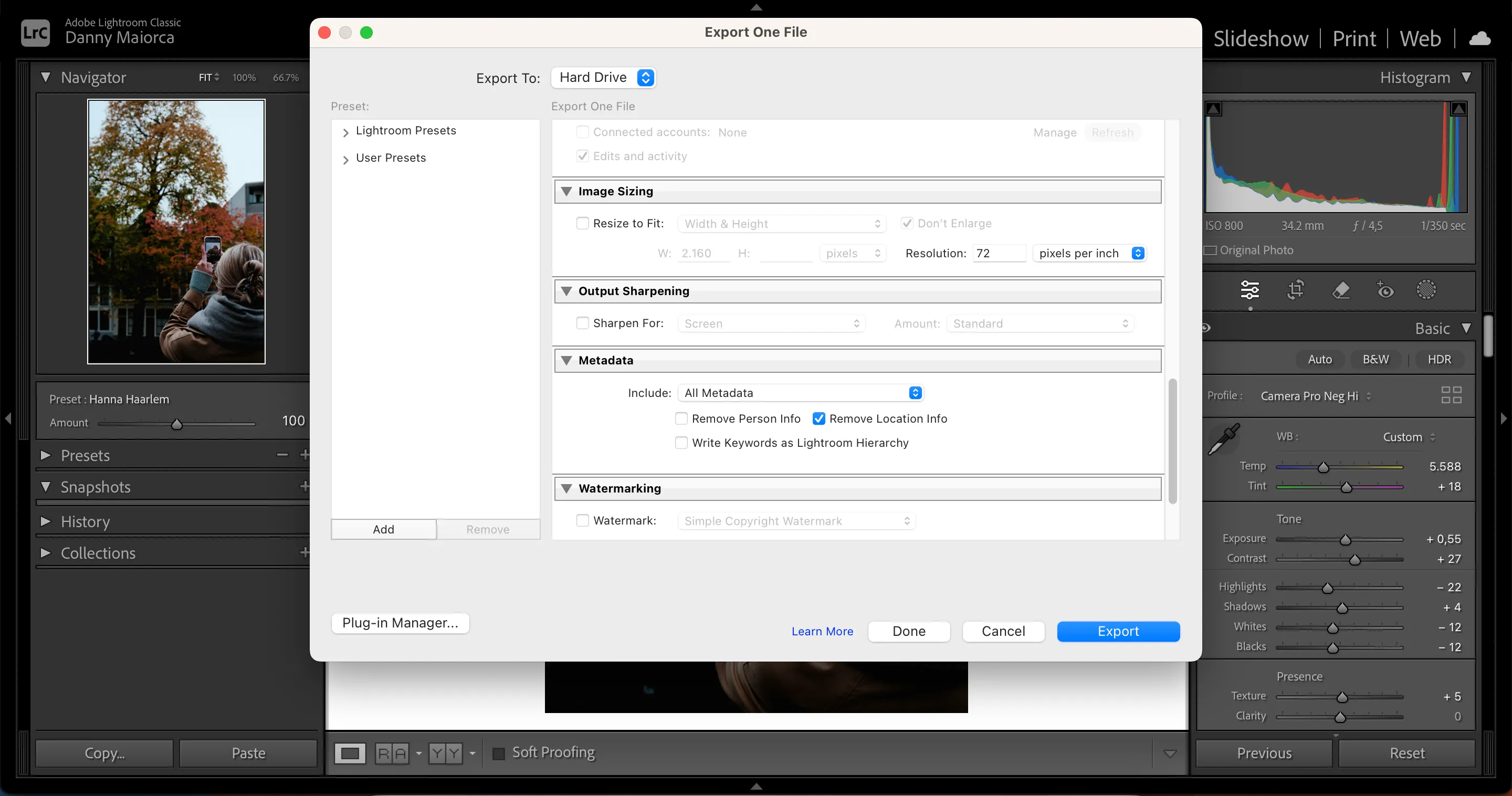 Xóa thông tin vị trí khỏi ảnh khi xuất trong Adobe Lightroom